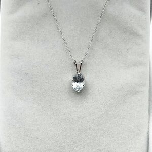 .75 Ct Genuine Aquamarine Oval Cut Sterling Silver Dainty Pendant Necklace